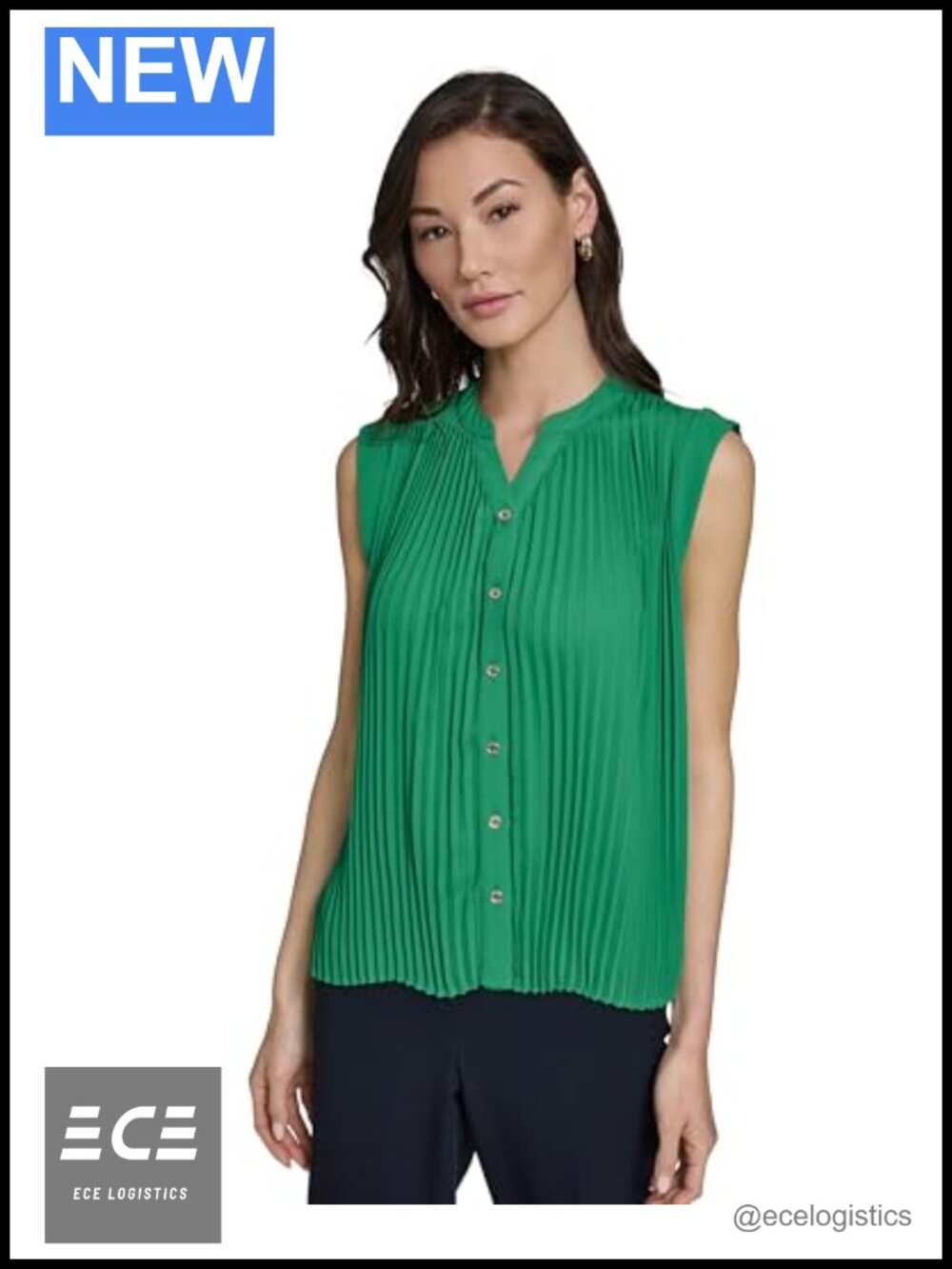 Long Sleeve Striped Popover Shirt Slit Neck Button Work Blouse
